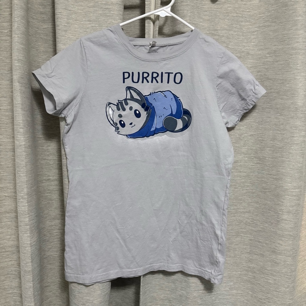 Cute Purrito Cat Graphic Tee